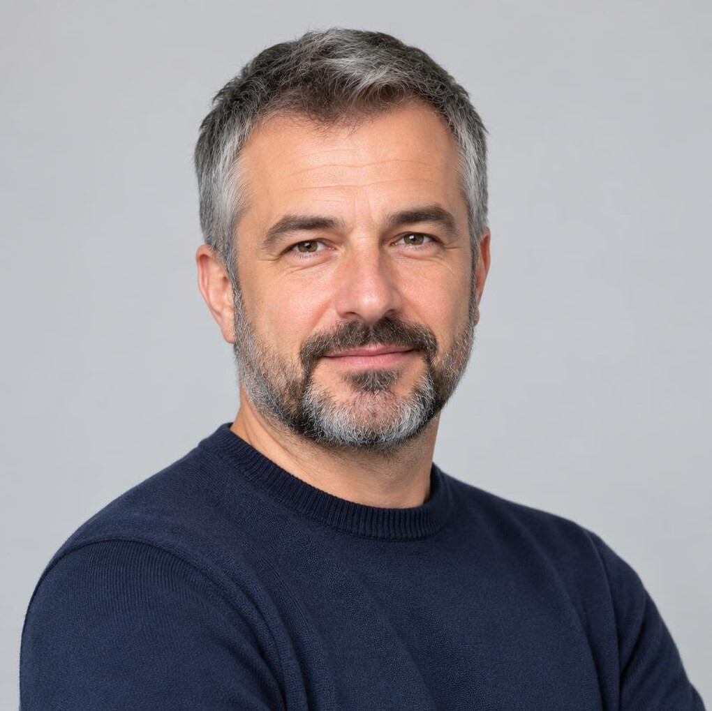 Studio portrait of a Croatian man IT consultant