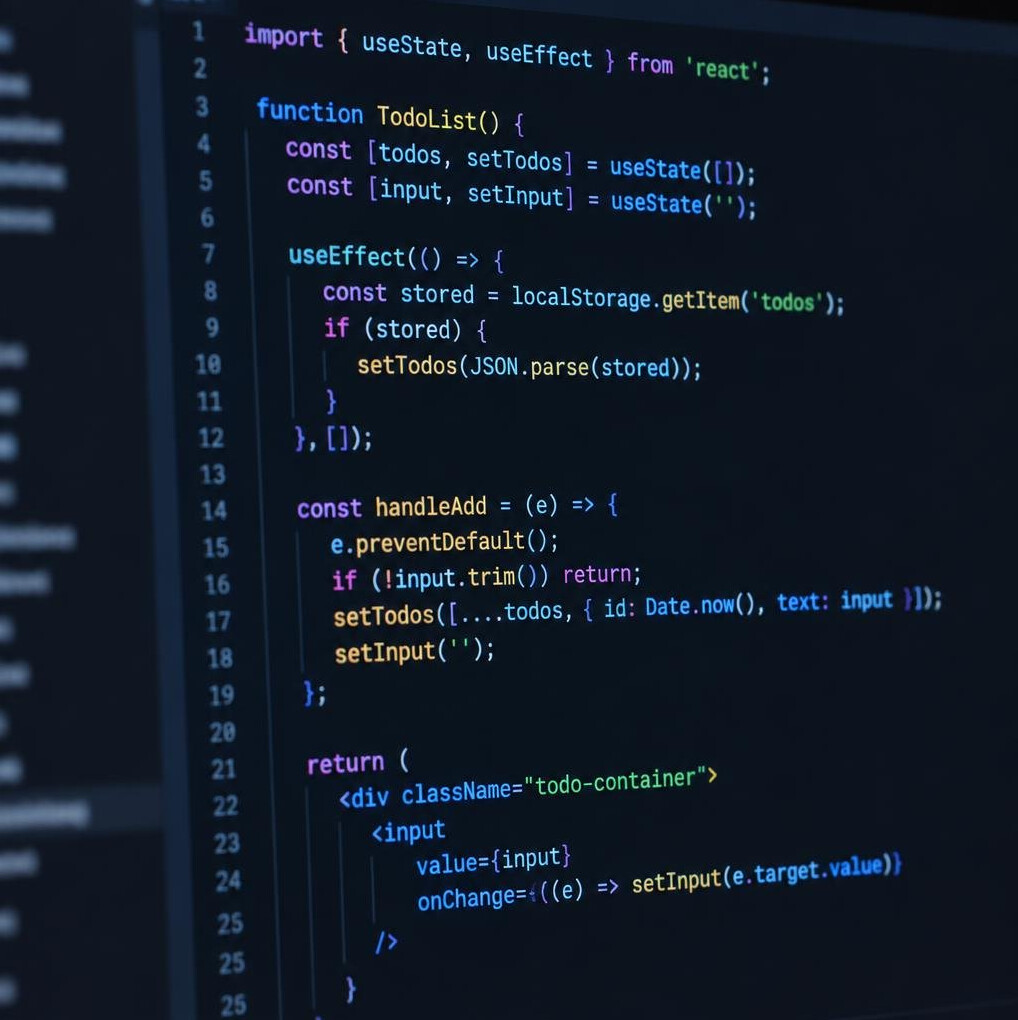 Close-up of lines of programming code on a monitor